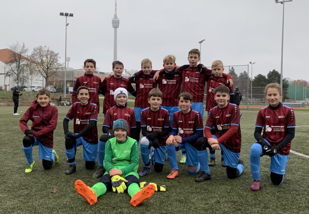 Die D-Jugend beim Spiel gegen die Stuttgarter Kickers